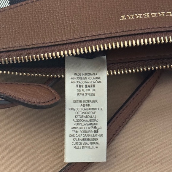 Burberry House Check and Leather Clutch Bag - Picture 7 of 12